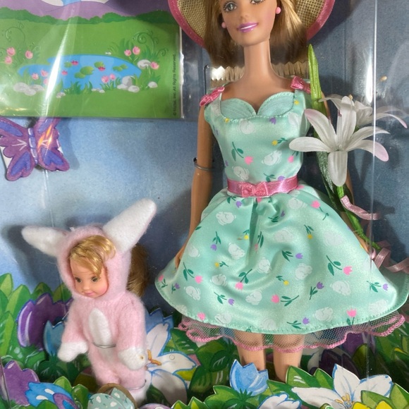 Easter Egg Party Barbie & Kelly Doll Gift Set Target 1999 Mattel 25790 Vintage - Picture 3 of 14